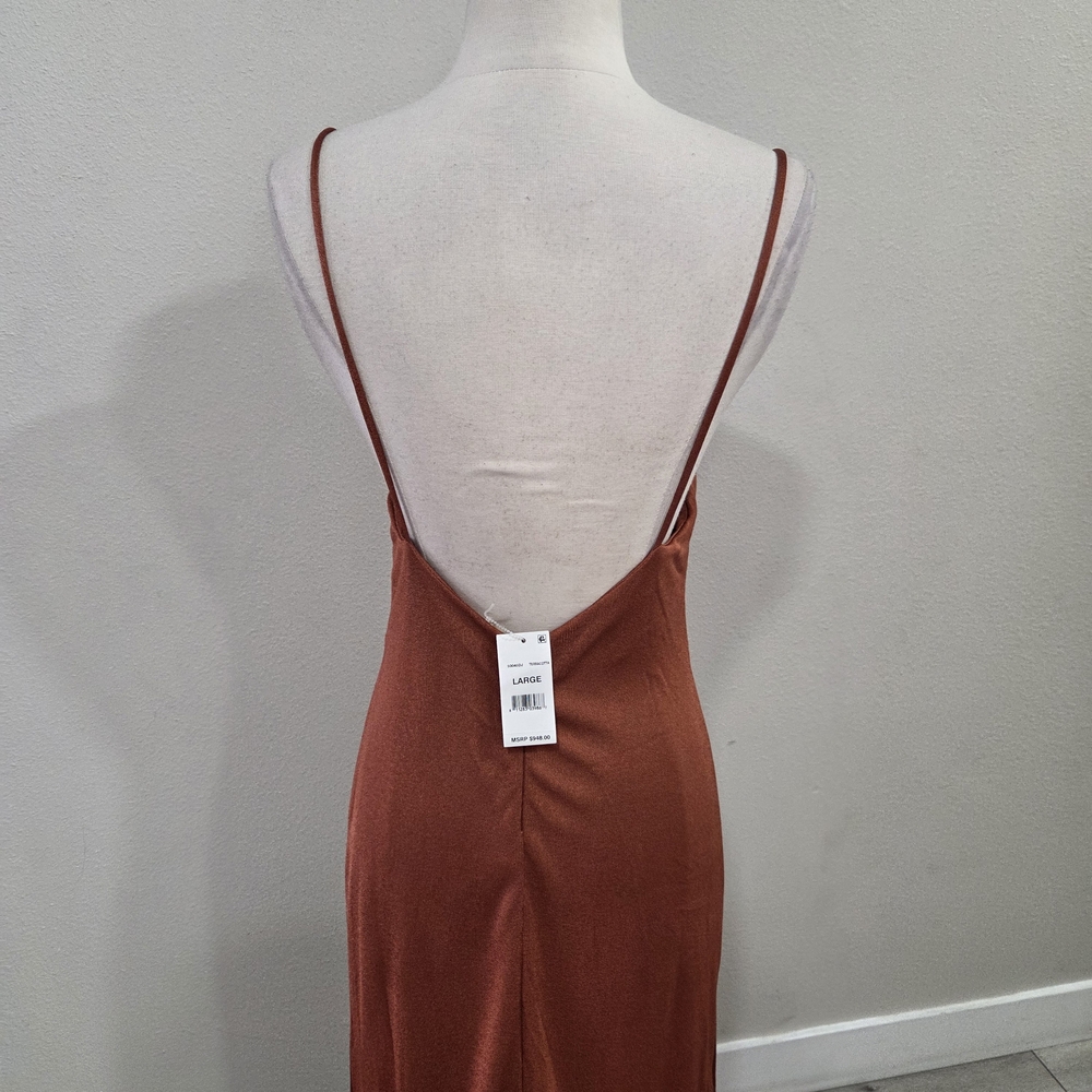 Cult Gaia Natalia Dress - Burnt Orange with Fringe - Picture 7 of 13